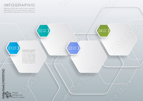 Infographics Vector Background Honeycomb Structure