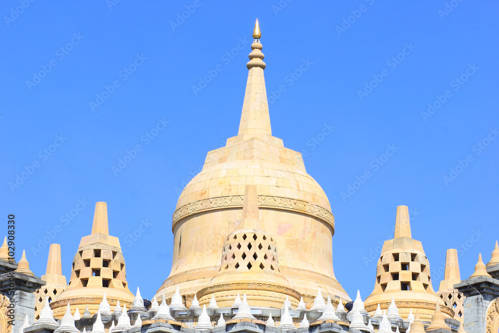 Sandstone Pagoda in Pa Kung Temple at Roi Et of Thailand. There is a place for meditation. Sandstone Pagoda in Pa Kung Temple at Roi Et of Thailand. There is a place for meditation.