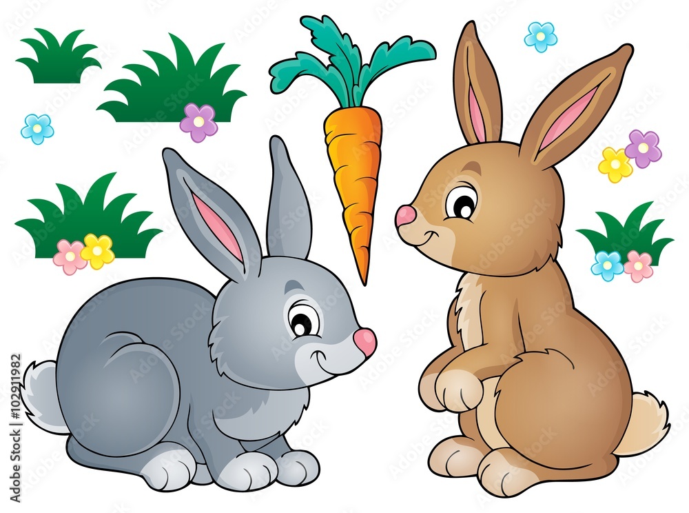 Fototapeta premium Rabbit topic image 1