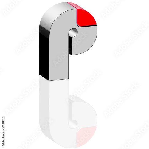P Strich rot