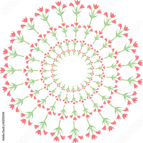 flower circle, flower funnel