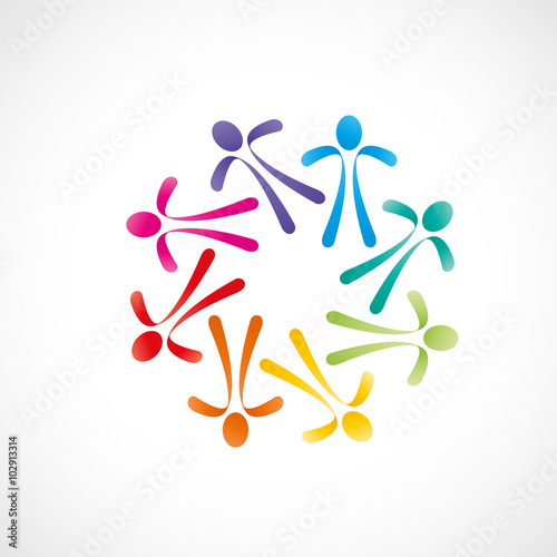 silhouettes colorées