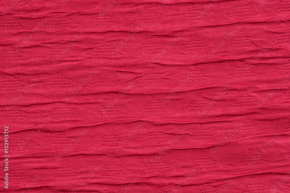 Red fabric background wave like close-up Red fabric background wave like close-up