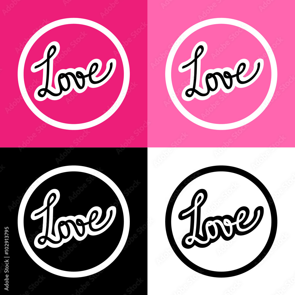 Love Valentine Hand Drawn Vector EPS10, Great for any use. Love Valentine Hand Drawn Vector EPS10, Great for any use.