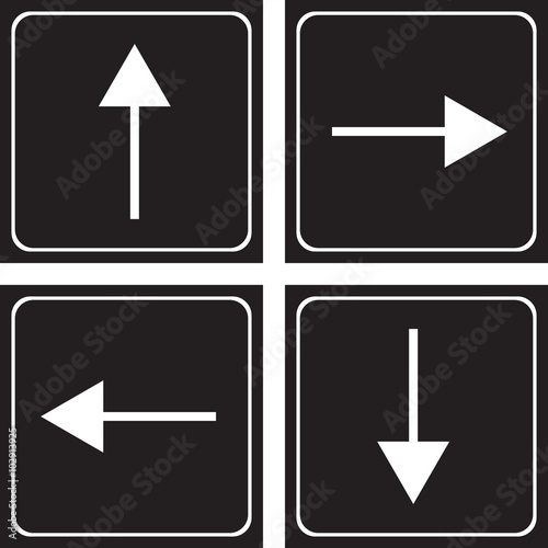 Arrows up, down, left and right Vector EPS10, Great for any use.
