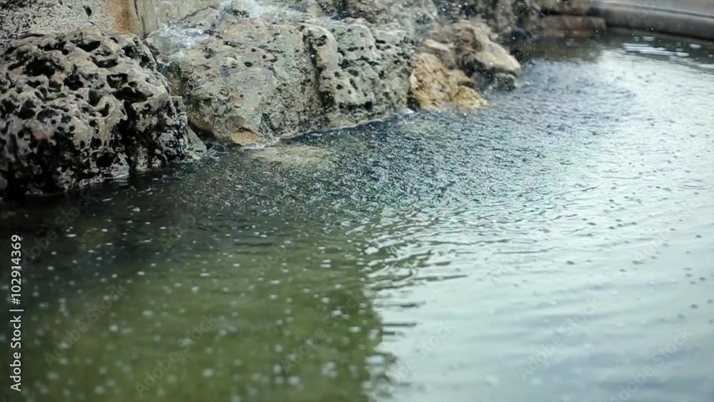 Slow Motion Water Fountain Summer Slow Motion Water Fountain Summer