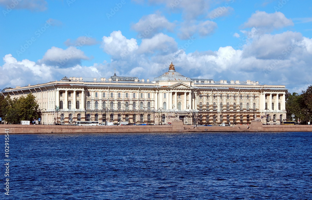 View on Imperial Academy of Arts in Saint-Petersburg, Russia