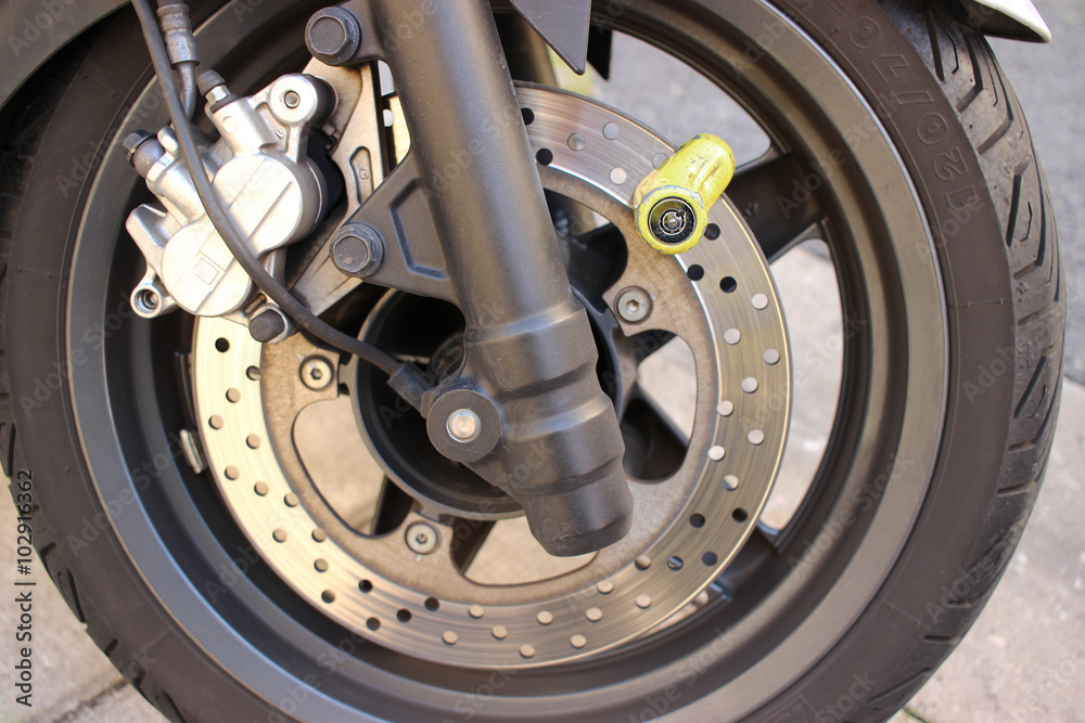Fototapeta premium Motorbike Disc Brake Lock