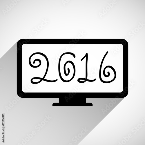 2016 Black Display icon Vector EPS10, Great for any use.