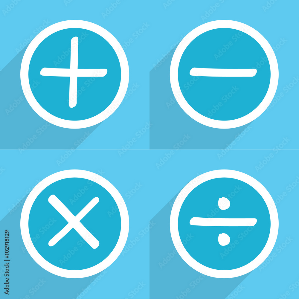Basic Mathematical symbols Vector EPS10, Great for any use. Basic Mathematical symbols Vector EPS10, Great for any use.