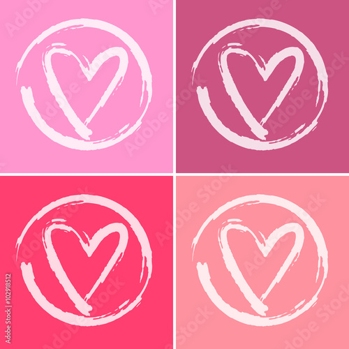Pink heart icon Vector EPS10, Great for any use.