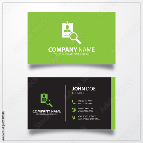 Search ID card icon. Busine...