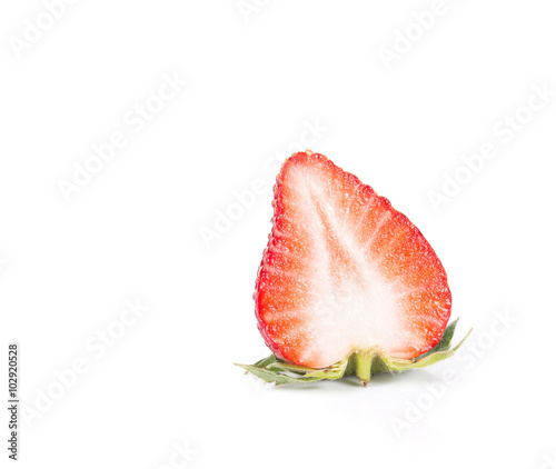 Strawberry on white background.
