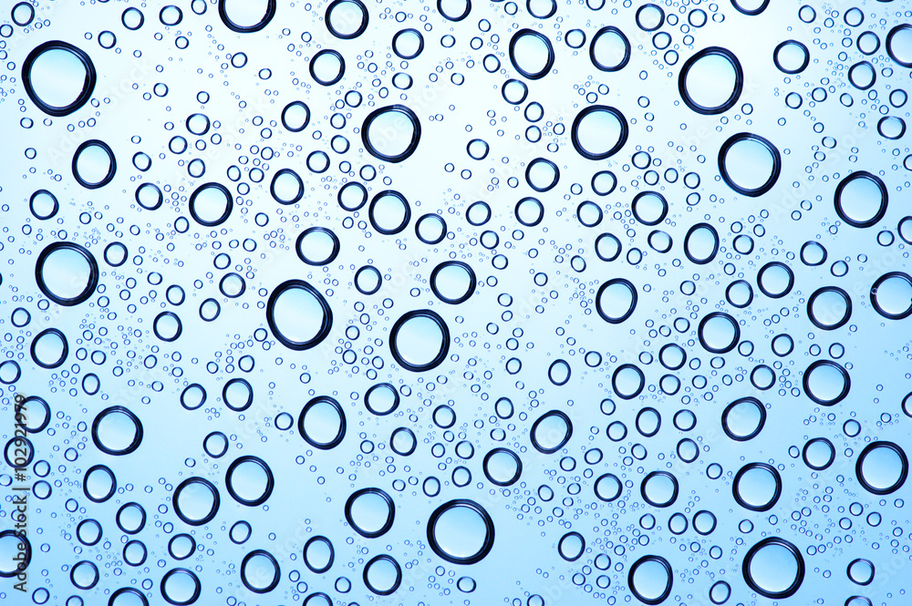  water drops on glass