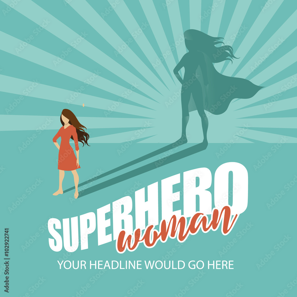 
Superhero woman design template EPS 10 vector - obrazy, fototapety, plakaty 