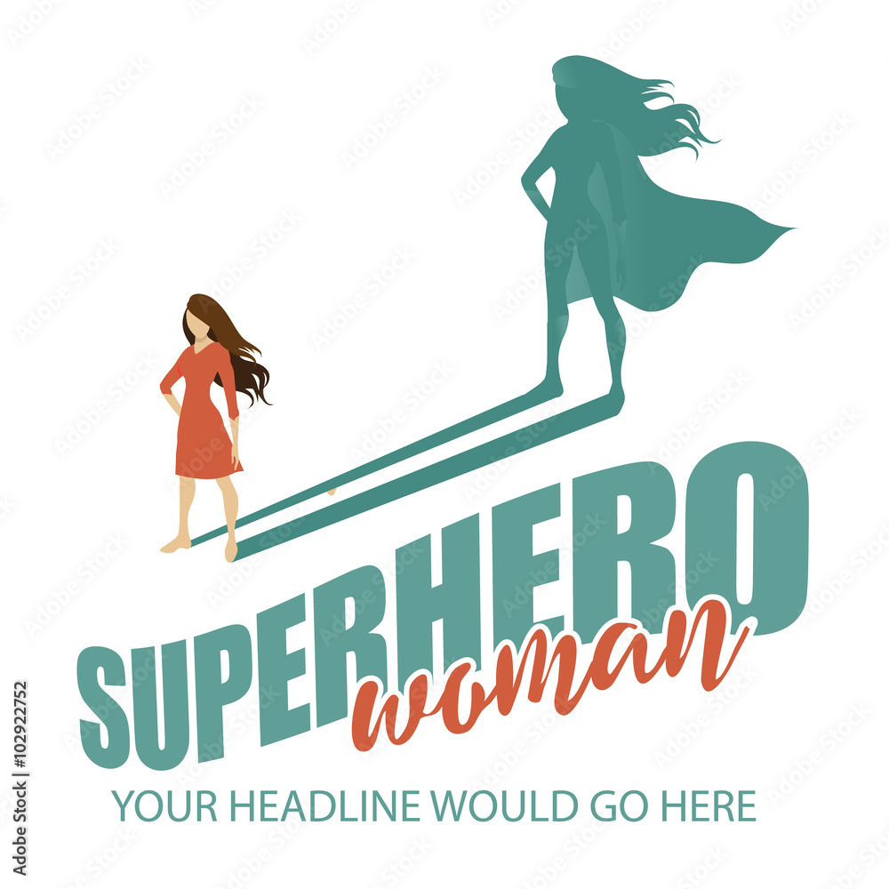 Superhero woman design template EPS 10 vector Stock Vector | Adobe Stock