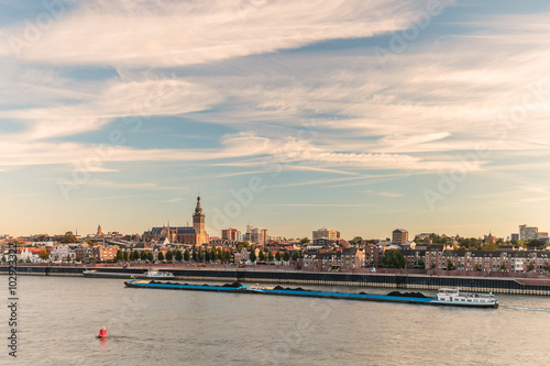 The Dutch city of Nijmegen during sunset