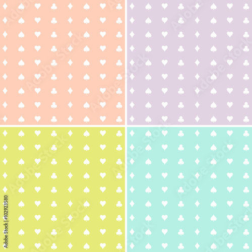 Polka dot pattern 4 colors set Vector EPS10, Great for any use.