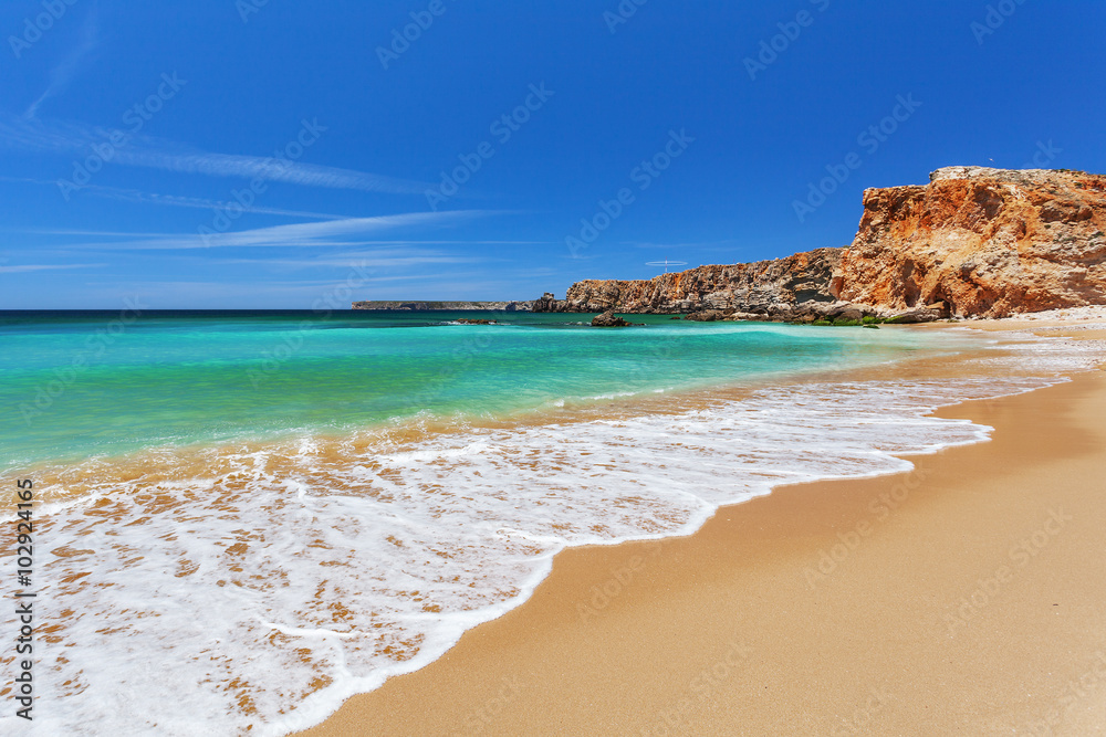Naklejka premium Ocean Atlantycki - Sagres, Algarve, Portugalia