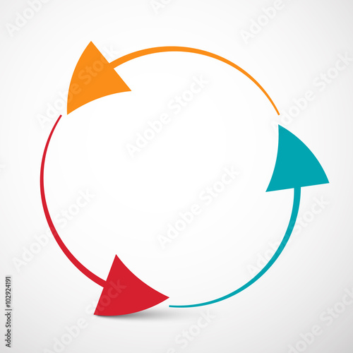 Arrows in Circle Vector Illustration - Loop Infinity Symbol