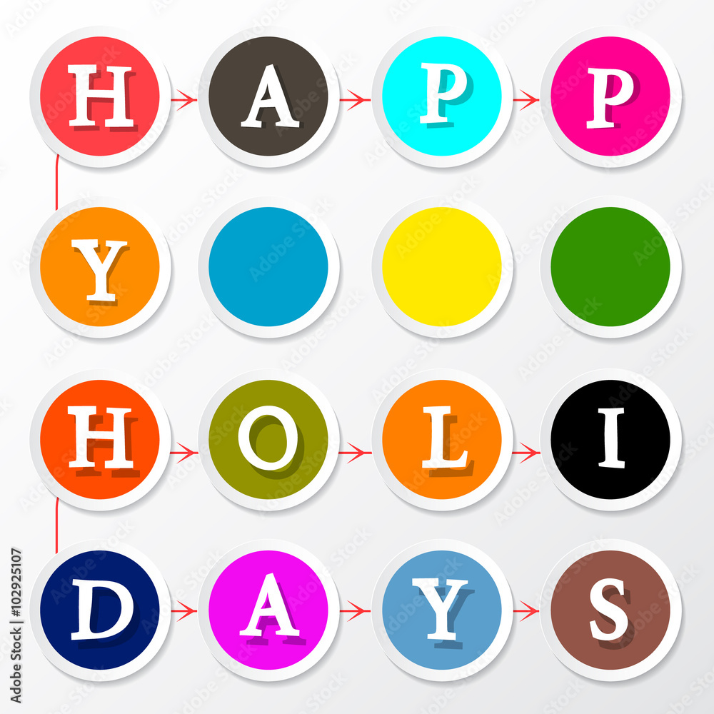 Happy Holidays Colorful Circles Title Happy Holidays Colorful Circles Title