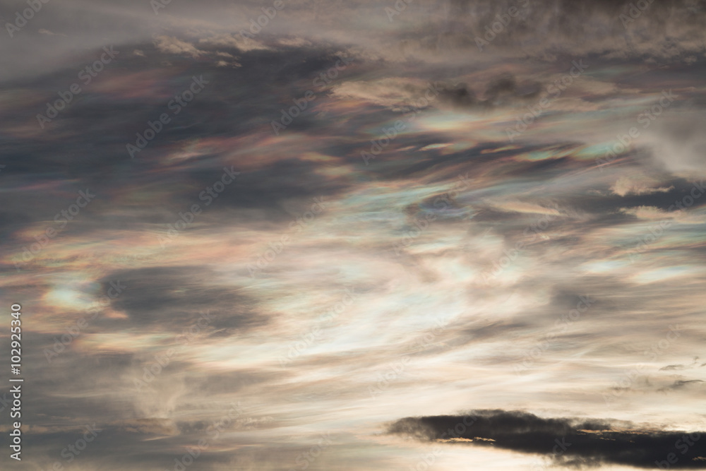 Fototapeta premium colorful dramatic sky with cloud at sunset
