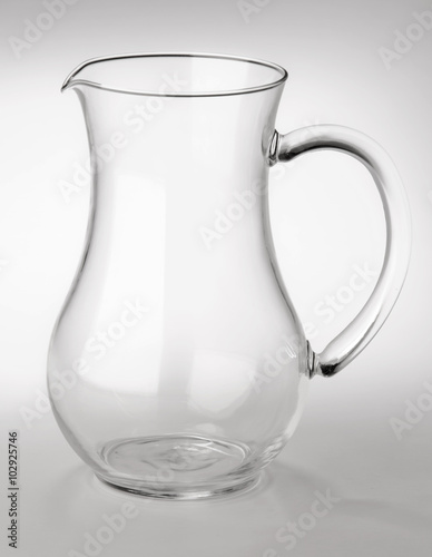 Empty glass jug