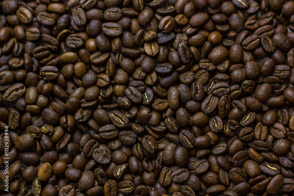 Fototapeta premium black Coffee beans texture background