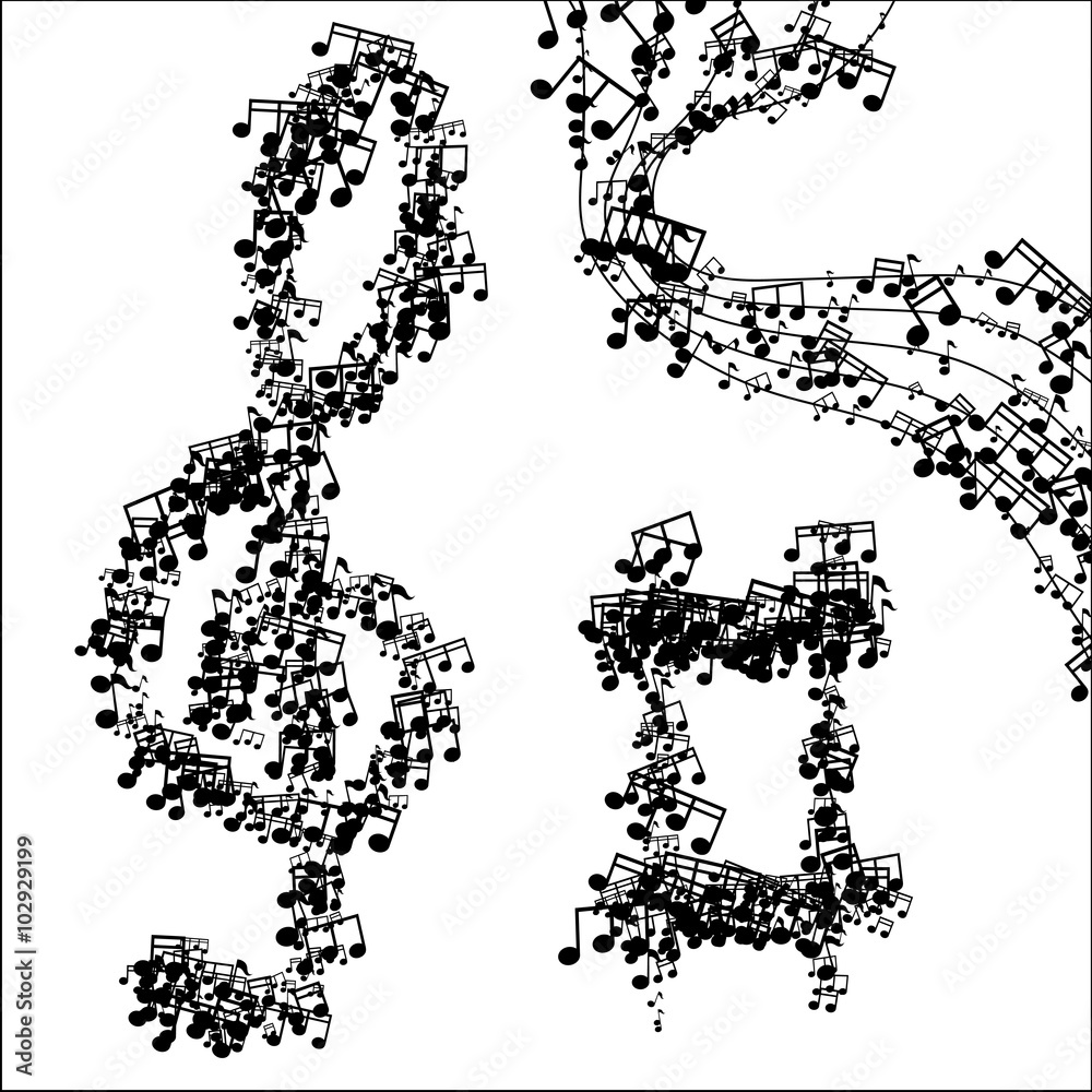 Vector modern black music background design Vector modern black music background design