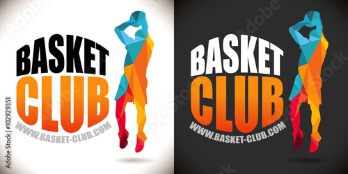 logo basket club joueur basketball