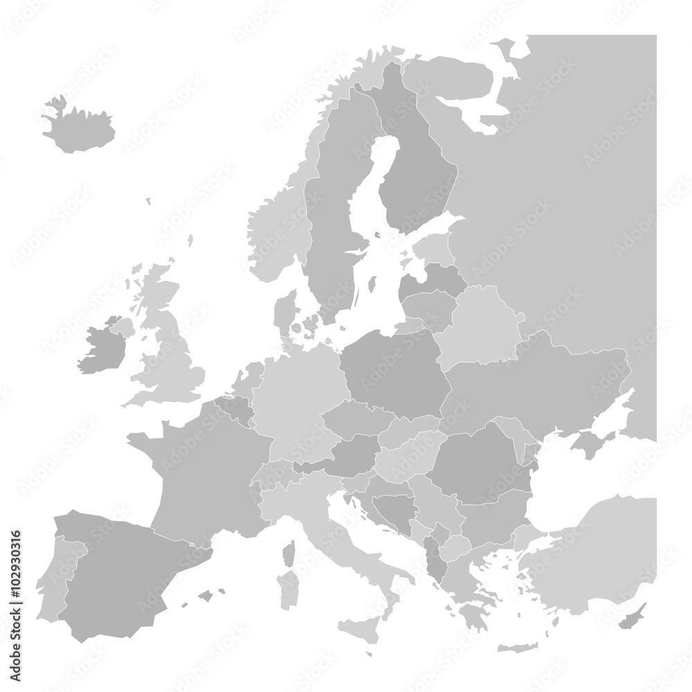 Naklejka premium Mapa Europy