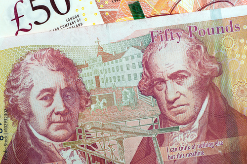 The European currency - British Pound closeup