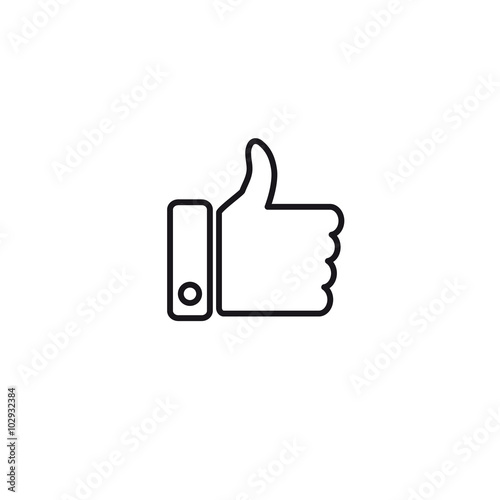 Thumbs up like modern icon, flat vector design