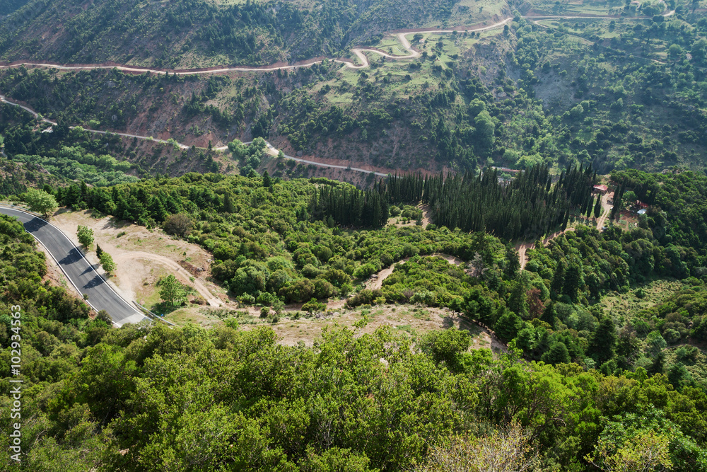 Naklejka premium Mountain roads