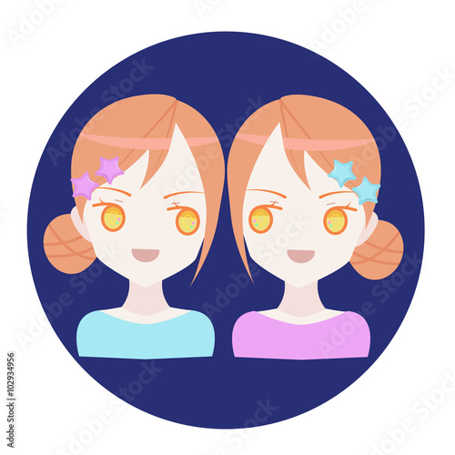 Horoscope zodiac icon Gemini