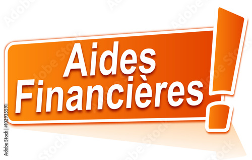 aides financières sur étiquette orange