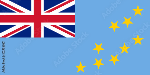Free Download Standard Proportions for Tuvalu Flag - GFXLoad