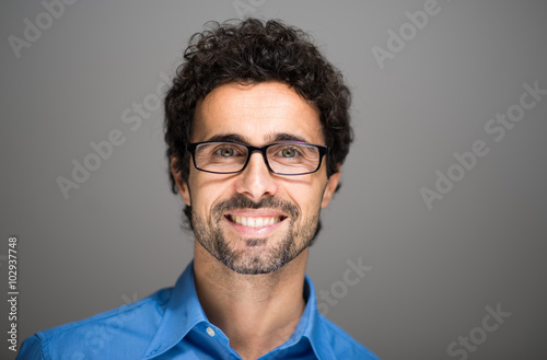 Closeup portrait of a smiling man.