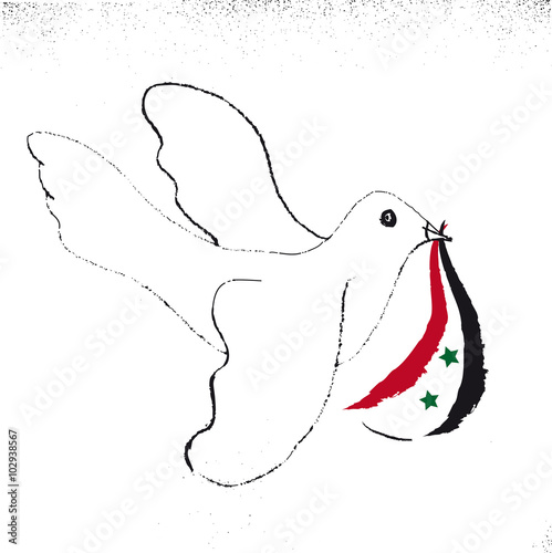 Frieden für Syrien - peace for the people of syria - dove of peace, peace dove for syria