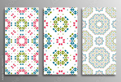 Set Vintage universal different seamless eastern Patterns