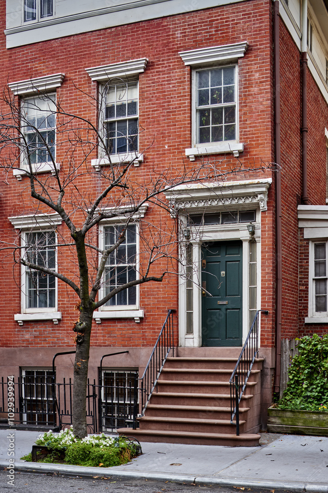 a beautiful brownstone building