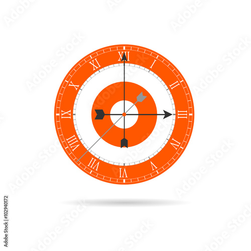 clock old orange illustration