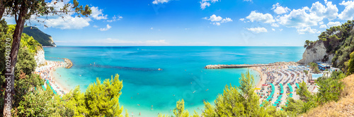 Sirolo beach in Conero national park, Italy photo