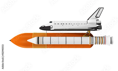 Fototapeta Naklejka Na Ścianę i Meble -  Space Shuttle Isolated
