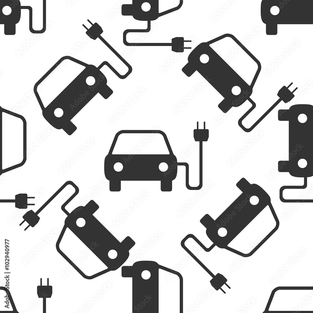 Electric powered car symbol icon pattern Electric powered car symbol icon pattern