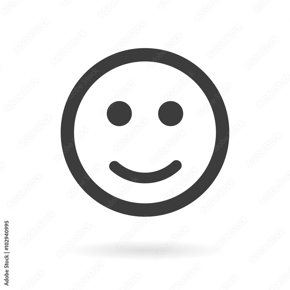 Smiley flat style on a white background Smiley flat style on a white background
