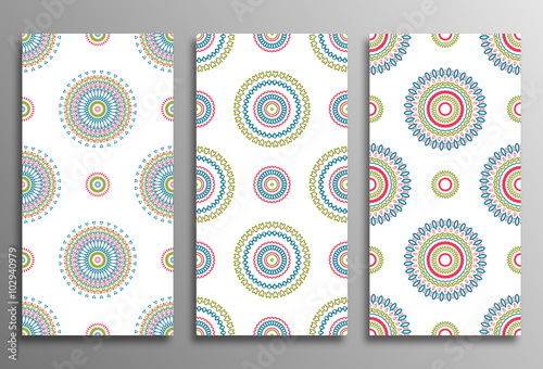 Set vintage universal different seamless eastern patterns