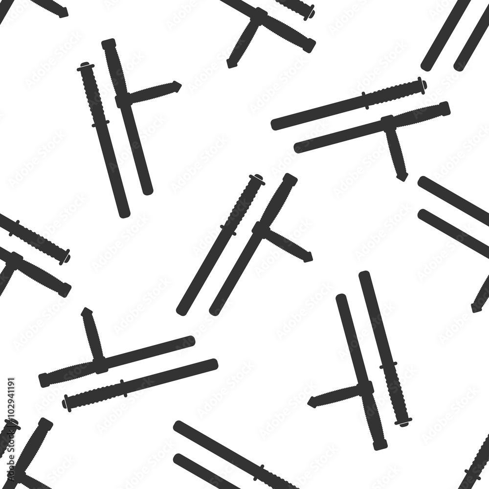 Police baton or police nightstick icon pattern