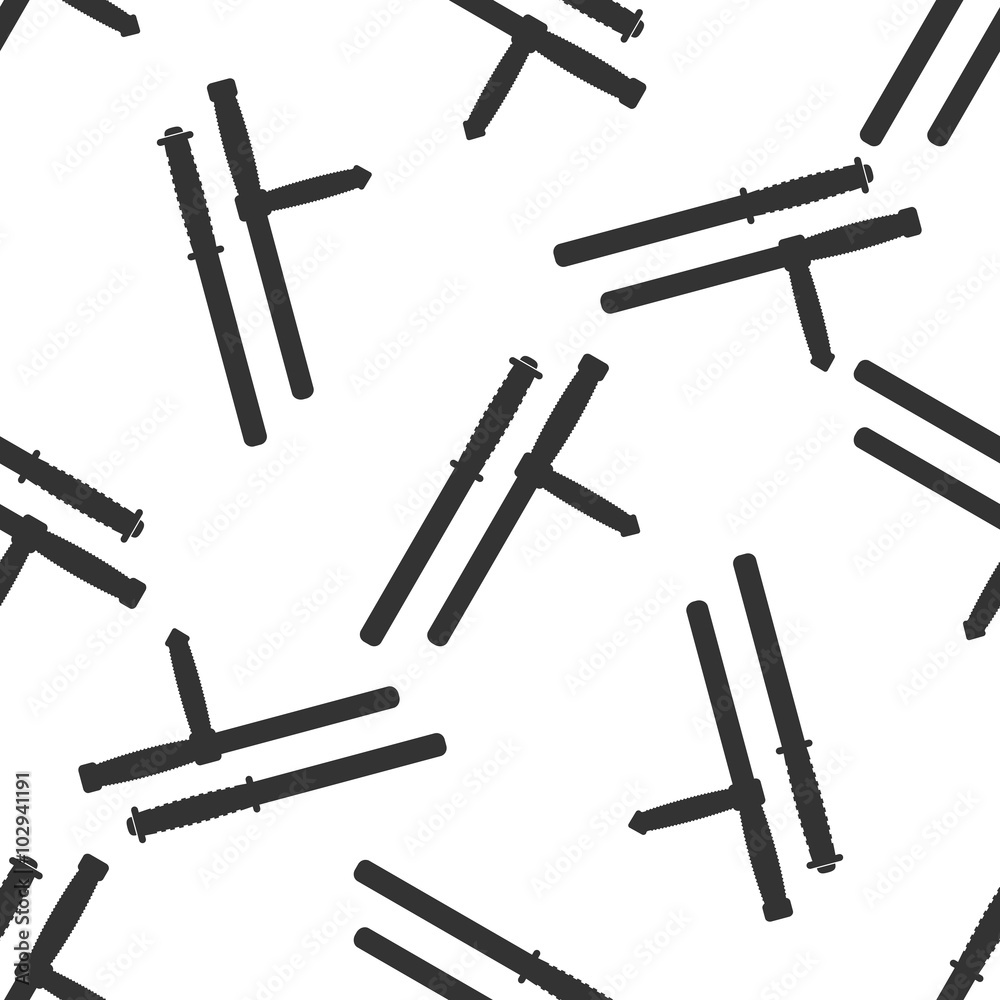 Police baton or police nightstick icon pattern Police baton or police nightstick icon pattern