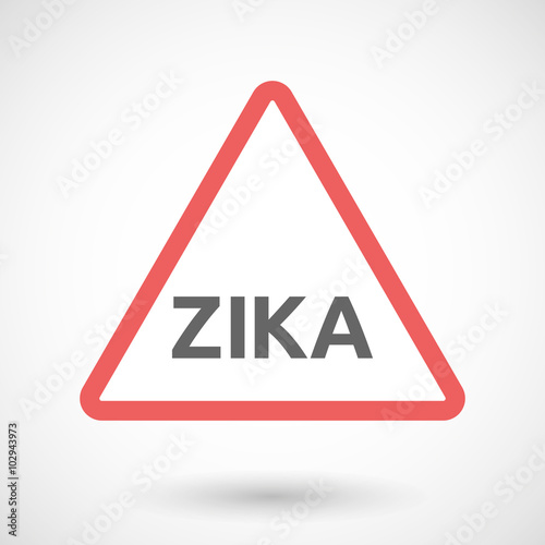 Illustration of the word "Zika"   in a danger signal